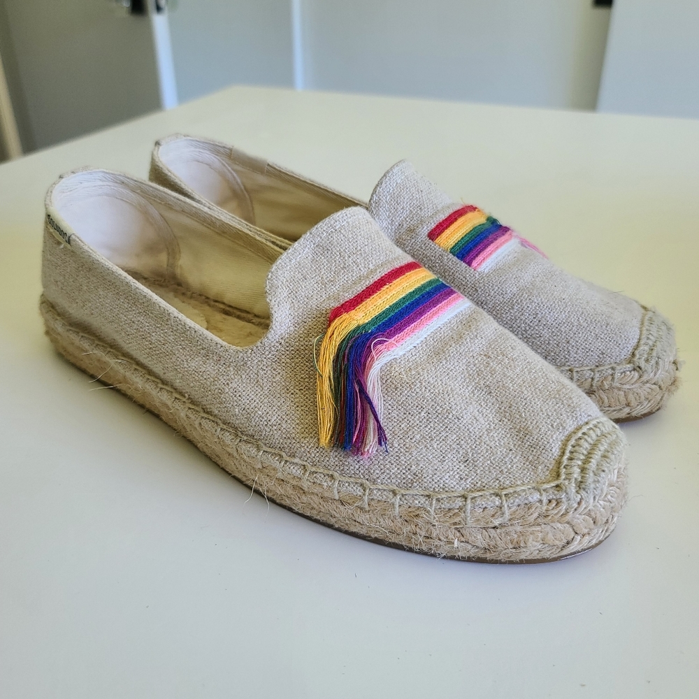 Soludos canvas espadrille loafers size 9